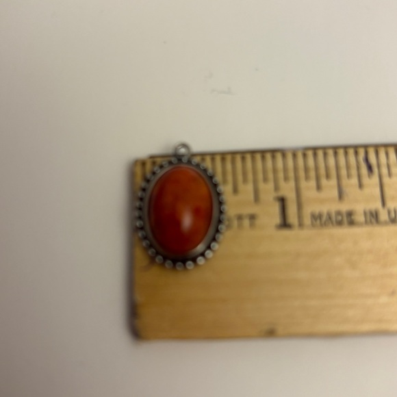 Silpada Sterling Silver Red Sponge Coral Pendant .925 N2342 Pendant Only - Picture 3 of 4